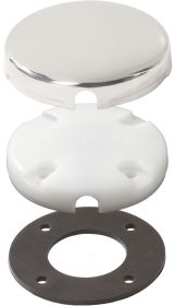 Blue Sea Side Entry CableClam White Max Cable Dia 0.28in With Stainless Steel Cover