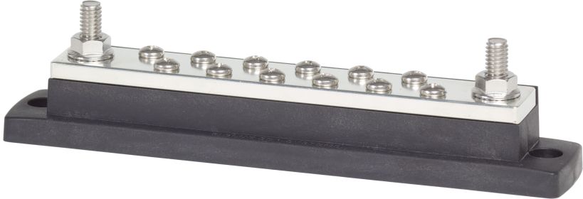 Blue Sea MaxiBus 250A BusBar Two 5/16in-18 Studs and Twelve #10-24 Screws