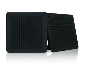 Fusion FM-F65SB 6in Black Square Flush Mount Speakers