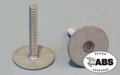 Weld Mount 1.00in Tall 1/4 x 2 ST125-1420-16SS SS Stud 1.25in Base 10 Pack