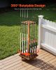 16 Pole Fishing Rod Holder Wood Fishing Rack for Garage 360Â° Rotate Floor Stand