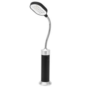 Magnetic Lamp 360Â° Gooseneck High Brightness Weather Resistant LED Outdoor Work Light for Fishing BBQ Cycling Black (Color: Black)